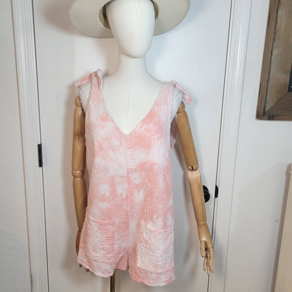 Show Me Your Mumu Tilda Romper Tie-Dye Cotton Gauze Size Small Resortwear Beach